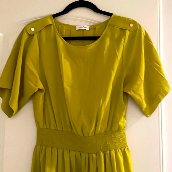 green emerald velvet dress Elegant Pleated Cotton Dress – Mustard Green – NAVYA INDIA main image 0